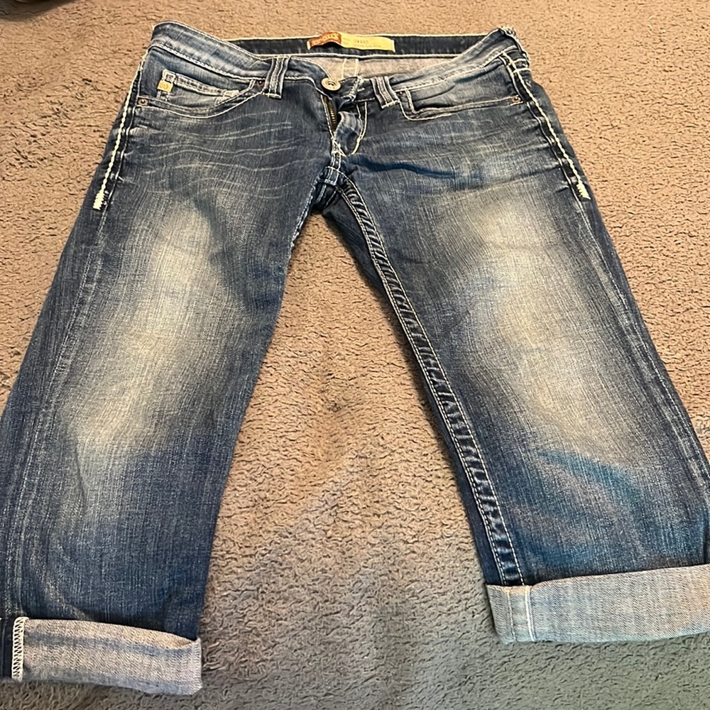 Big Star ultra low rise cropped jeans